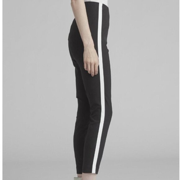 rag & bone Ankle Simone Pant in Black with Stripe Size 4‎ - Picture 1 of 6